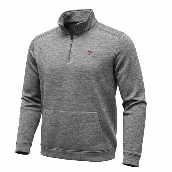 NWOT The Hamptons Long Beach 1/4 Zip Pullover Sweatshirt XXL 2XL Heather Gray - Picture 3 of 13